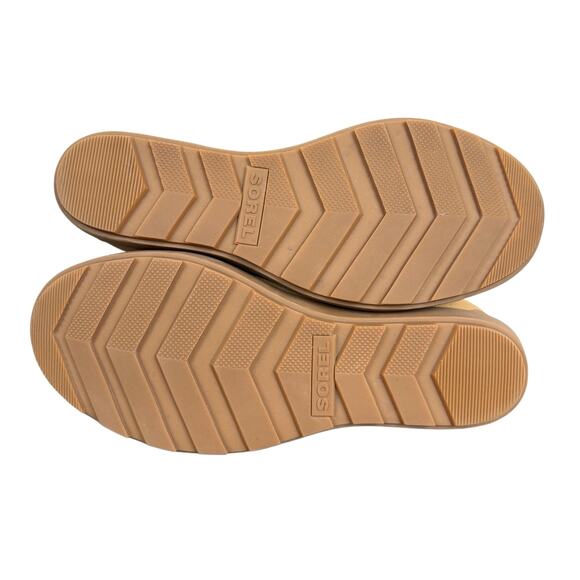 SOREL Evie II Wedge Chelsea Boot in Caribou Buff Gum Tan Suede Women’s 7.5 - Picture 11 of 12